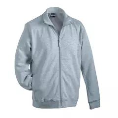 Sweatjacke Baumwolle 300g grau